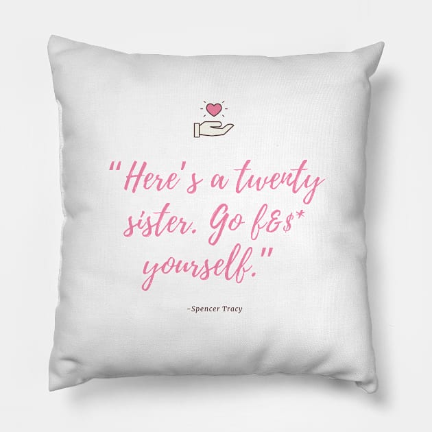 Spencer Tracy Pillow by DirtyBits