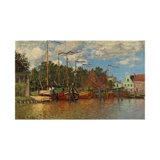 Boats at Zaandam by Claude Monet T-Shirt