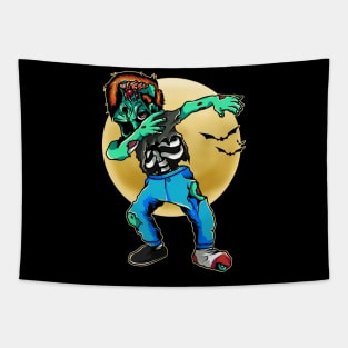 Zombie Dab Trapper Kid Tapestry