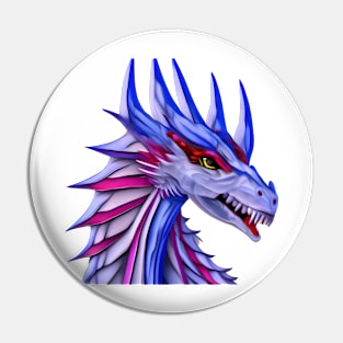 Crystal Ice Dragon Pin