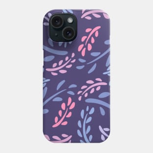 Lavender Leaf Pattern Phone Case