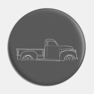 Studebaker Pickup - profile stencil, white Pin