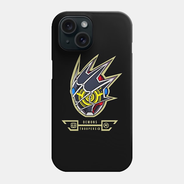 KR REVICE ( DEMONS TROOPERS ALPHA ) HELMET 2 Phone Case by Ryuki Kento Art