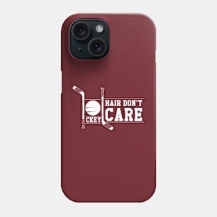 Hockey hair don't care Phone Case