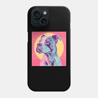 Retro American Staffordshire Terrier: Pastel Pup Revival Phone Case