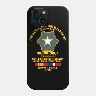 1st Bn 36th Infantry -  1st Bde - 1st AR Div - Kosovo w SVC Phone Case