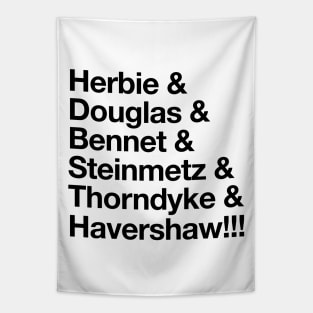 Herbie - Original “&” List (Black on White) Tapestry