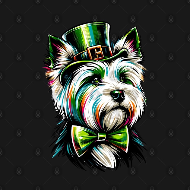 Biewer Terrier Embraces Saint Patrick's Day Cheer by ArtRUs