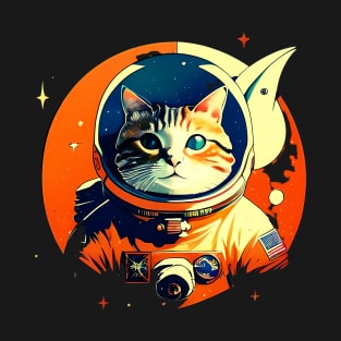 Astronaut cat splash art T-Shirt