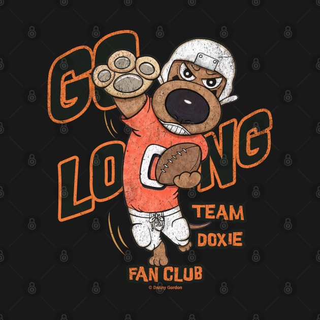 Cute Funny Doxie Dachshund Dog Football Player by Danny Gordon Art