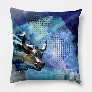 Manhattan bull Pillow