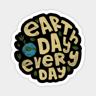 Earth Day Everyday Climate Vote Typographie Illustration Gift Magnet