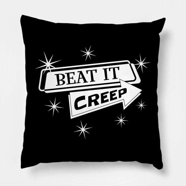 Beat It Creep Pillow by SunGraphicsLab