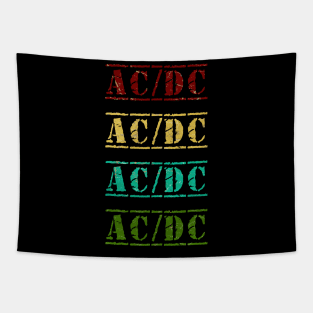 AC/DC 4 text vintage retro faded Tapestry