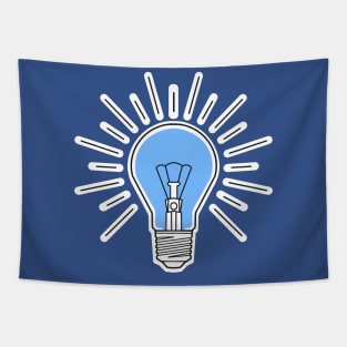 blue lightbulb Tapestry