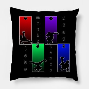 Music dance in style Pillow