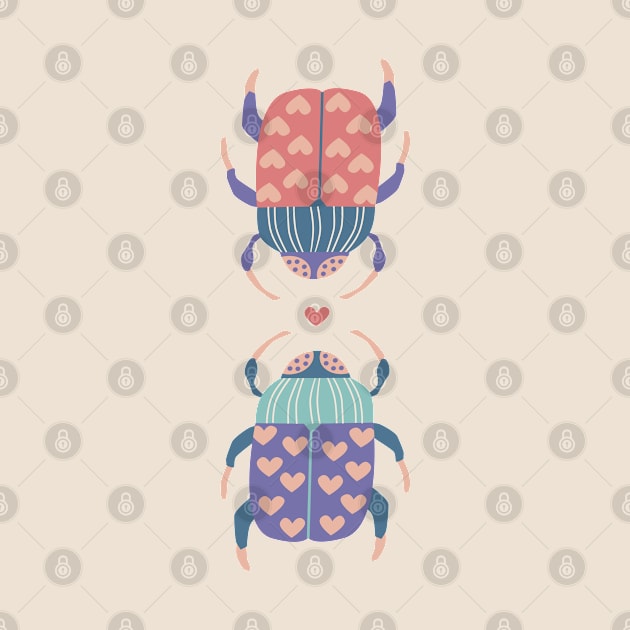 Love Bug Beetles by latheandquill