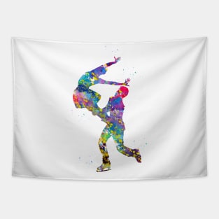 Couple Figure Skating Tapestry