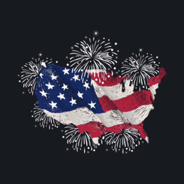 american flag fireworks patriotic 4th of july t shirt patriotic american flag and fireworks