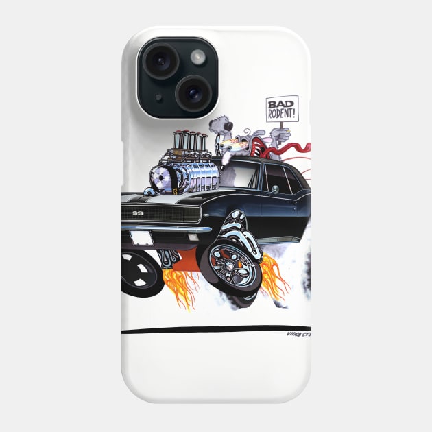 RAT POWER 1967 Camaro Black Phone Case by vincecrain