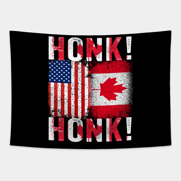 Freedom Convoy 2022, Honk Honk Tapestry by UniqueBoutiqueTheArt