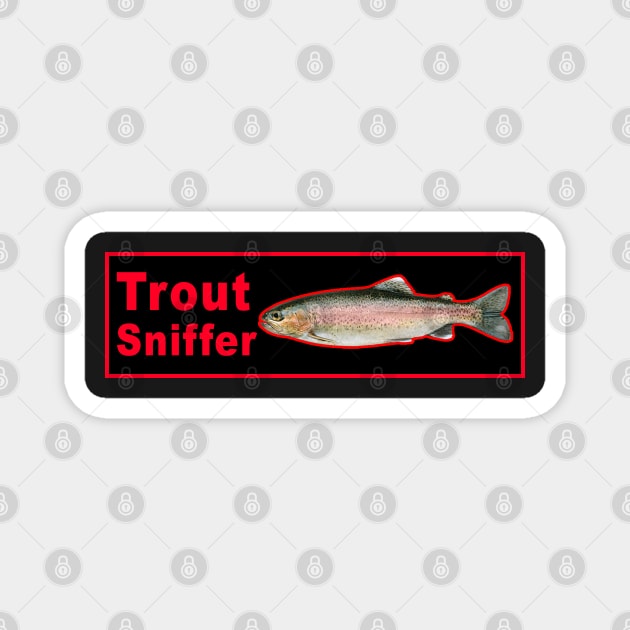 Trout Sniffer Magnet by  The best hard hat stickers 