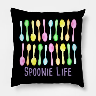 Spoonie Life (Watercolor Spoons) Pillow