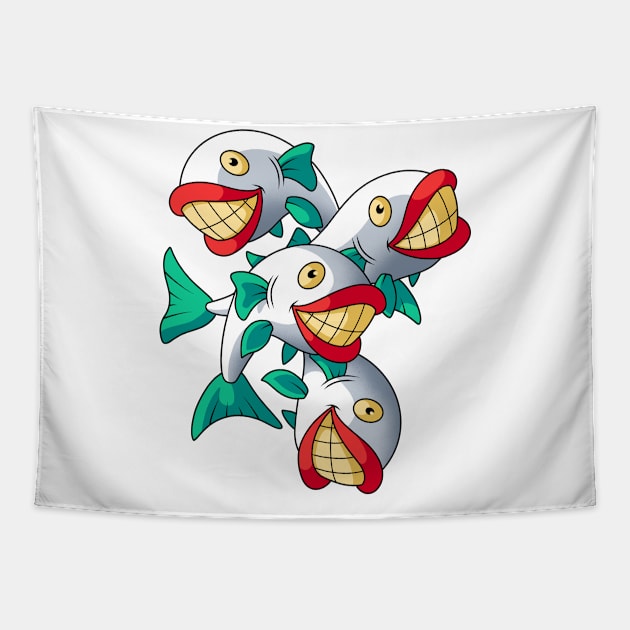 Smiling Fish Tapestry by BTAF