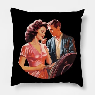 1960 Retro Rock’n’Roll Collection Great Gifts For 60’s Lifestyle and Music Lovers Pillow