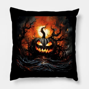 Spooky Halloween Pumpkin Pillow