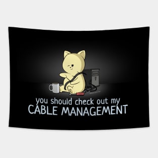 PC Builder Cable Management Funny Tapestry