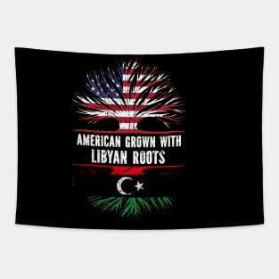 American Grown with Libyan Roots USA Flag Tapestry