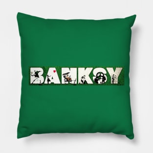 Banksy Mash-up Pillow