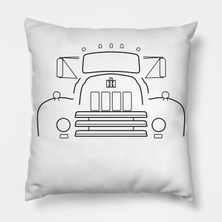 International Harvester IH R-190 classic truck black outline graphic Pillow