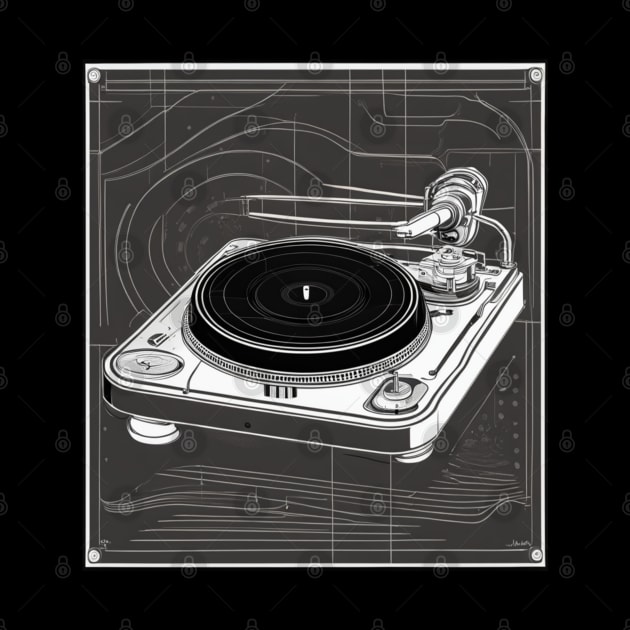 Turntable - Vintage Audio LP Vinyl Record Player Gift by Customo