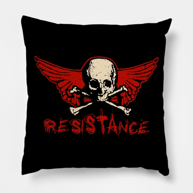 RESISTANCE Pillow by VizRad