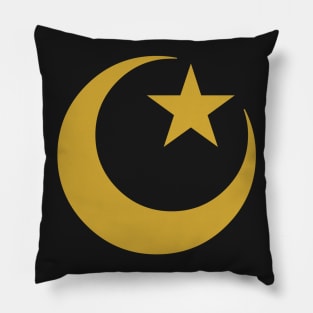 Golden Star & Crescent Pillow