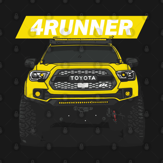 Disover 4Runner Toyota Front View - Yellow - 4runner - T-Shirt