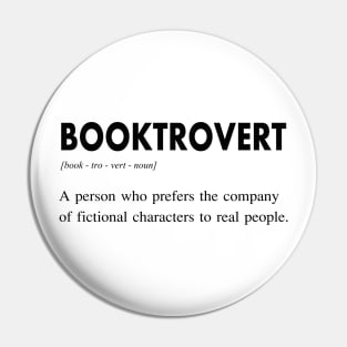 Booktrovert Definition Pin