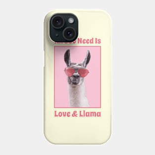 All You Need Is Love and Llamas Phone Case