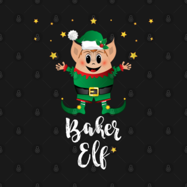 Disover Baker Elf Christmas Elves Xmas Matching Family Group - Baker - T-Shirt