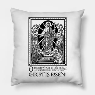 Black Pascha with Text - The Feast of Feasts Pillow