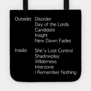 Unknown Pleasures Tracklist Tote