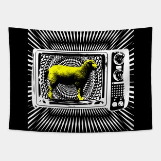 Anti Media and the Sheeple (for black t-shirts) Tapestry