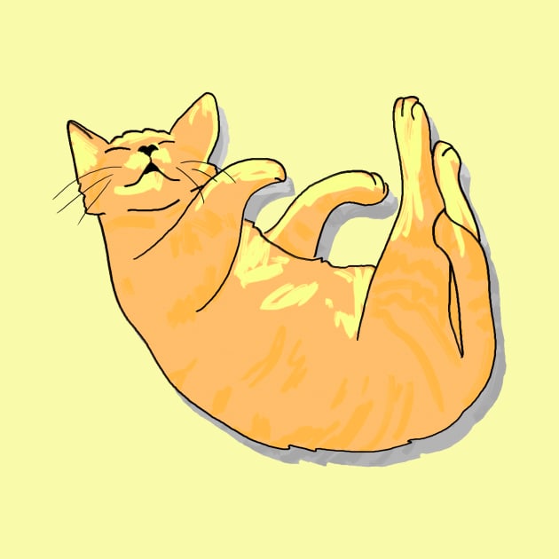 Orange and Yellow Cat Sleeping by ursoleite
