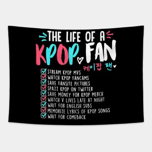 THE LIFE OF A KPOP FAN Tapestry