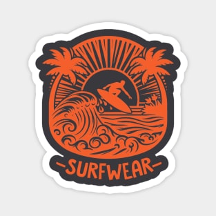 Vintage sufwear design Magnet