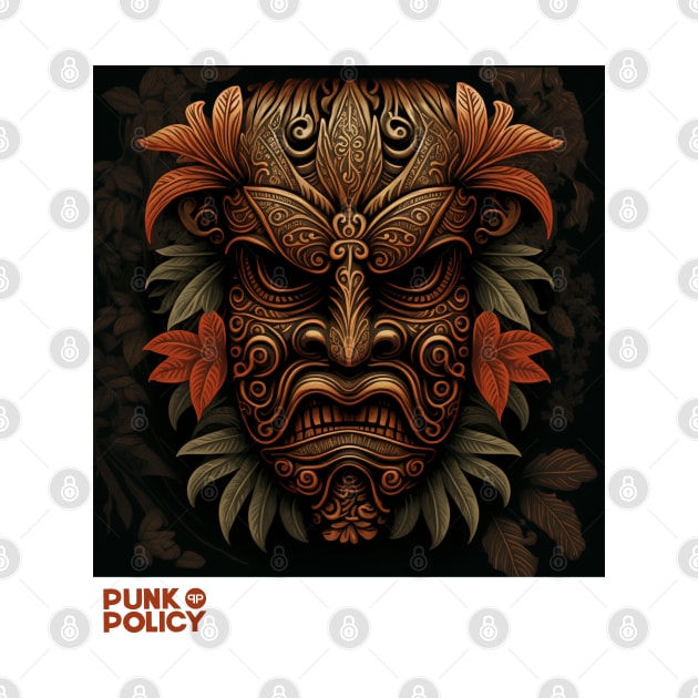 Hawaiian tiki mask design by PunkPolicy