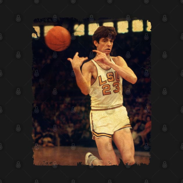 Pete Maravich - Vintage Design Of Basketball by JULIAN AKBAR PROJECT