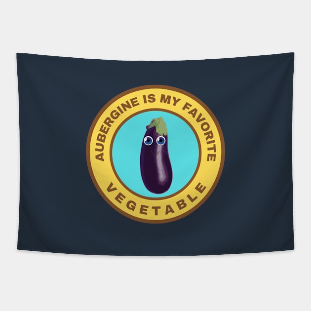 Aubergine is my favorite vegetable Tapestry by InspiredCreative